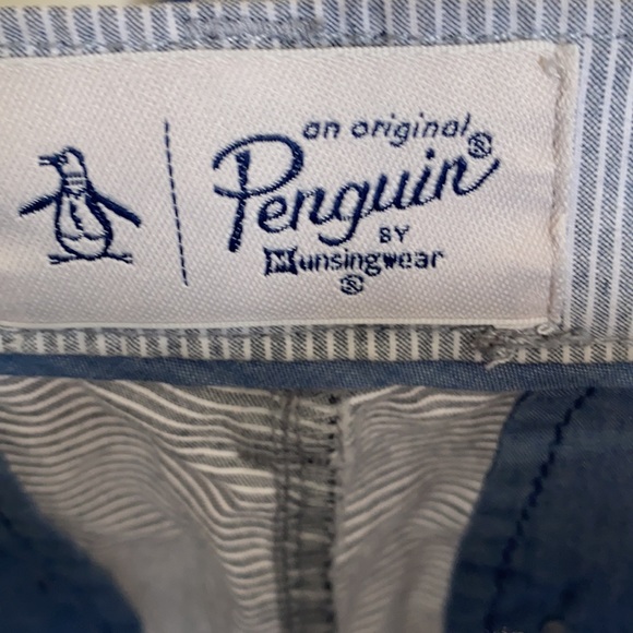 Gray and white, original Penguin Hybrid shorts - Picture 2 of 4